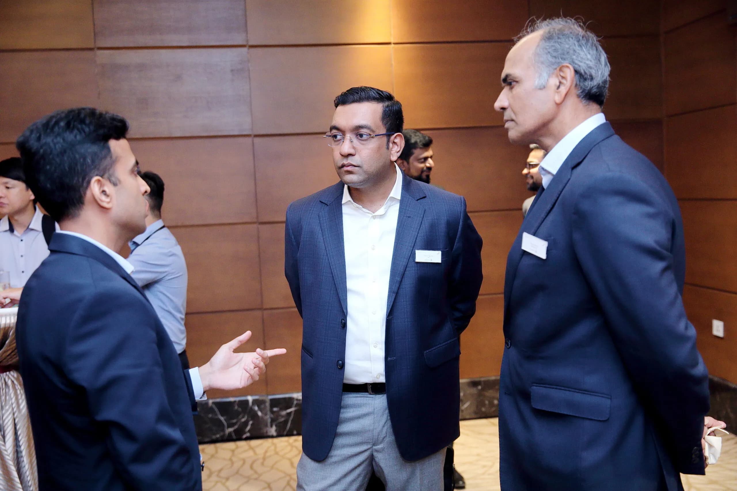 Conference speaker at podium 1