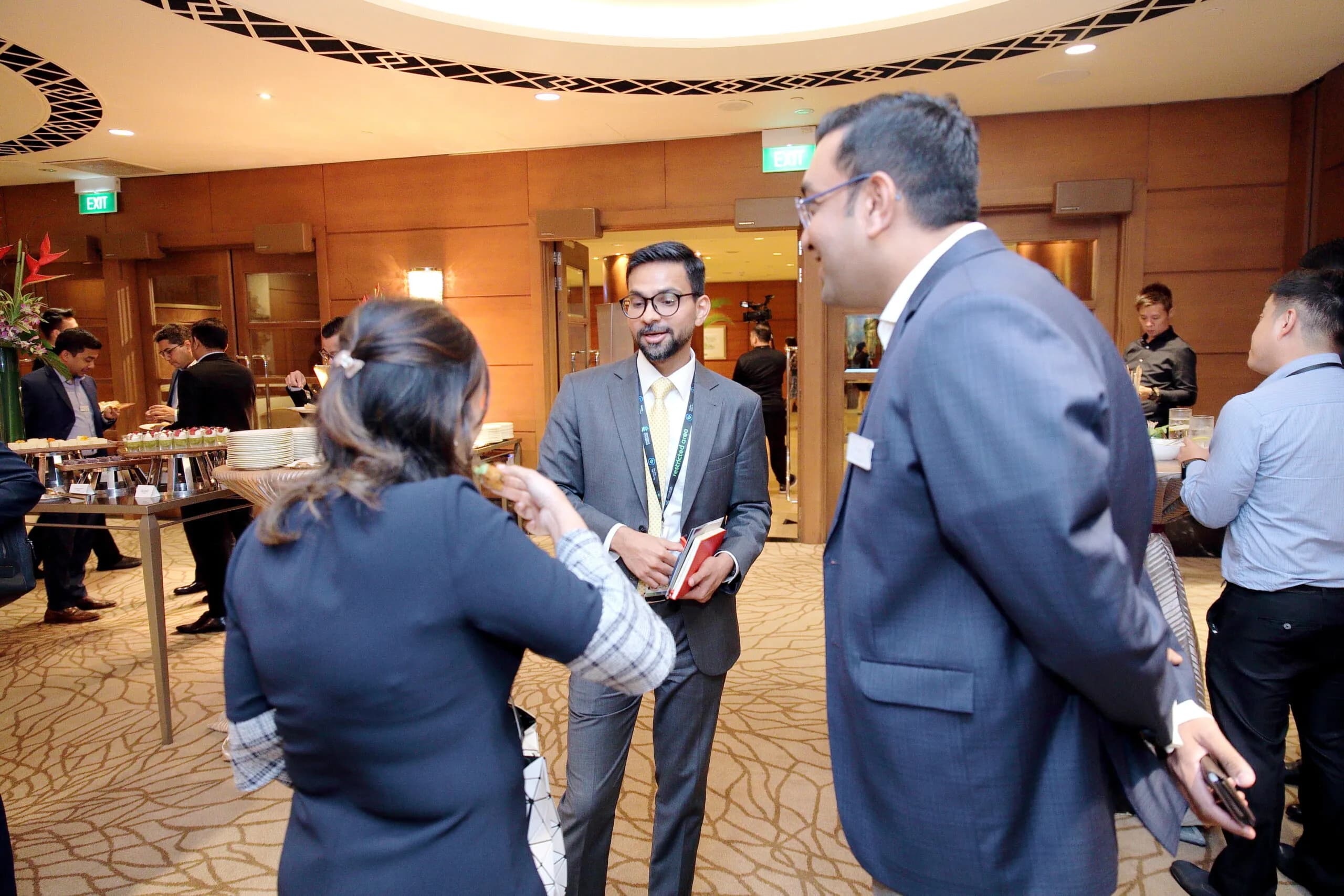 Conference speaker at podium 14