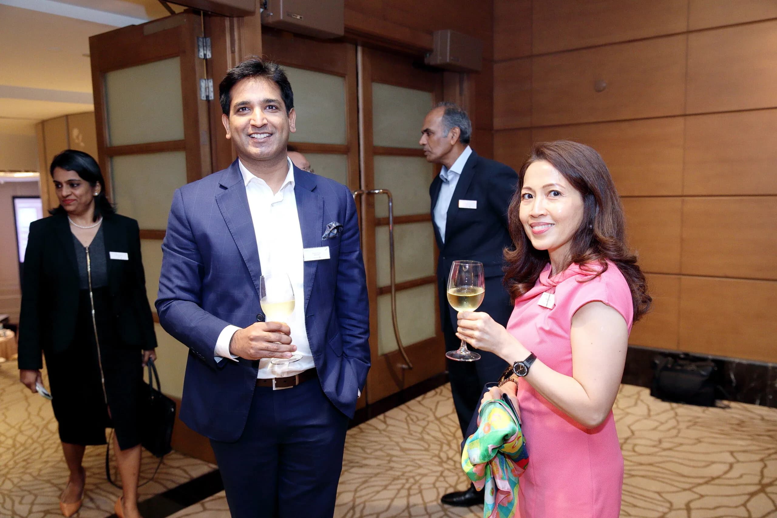 Conference speaker at podium 17