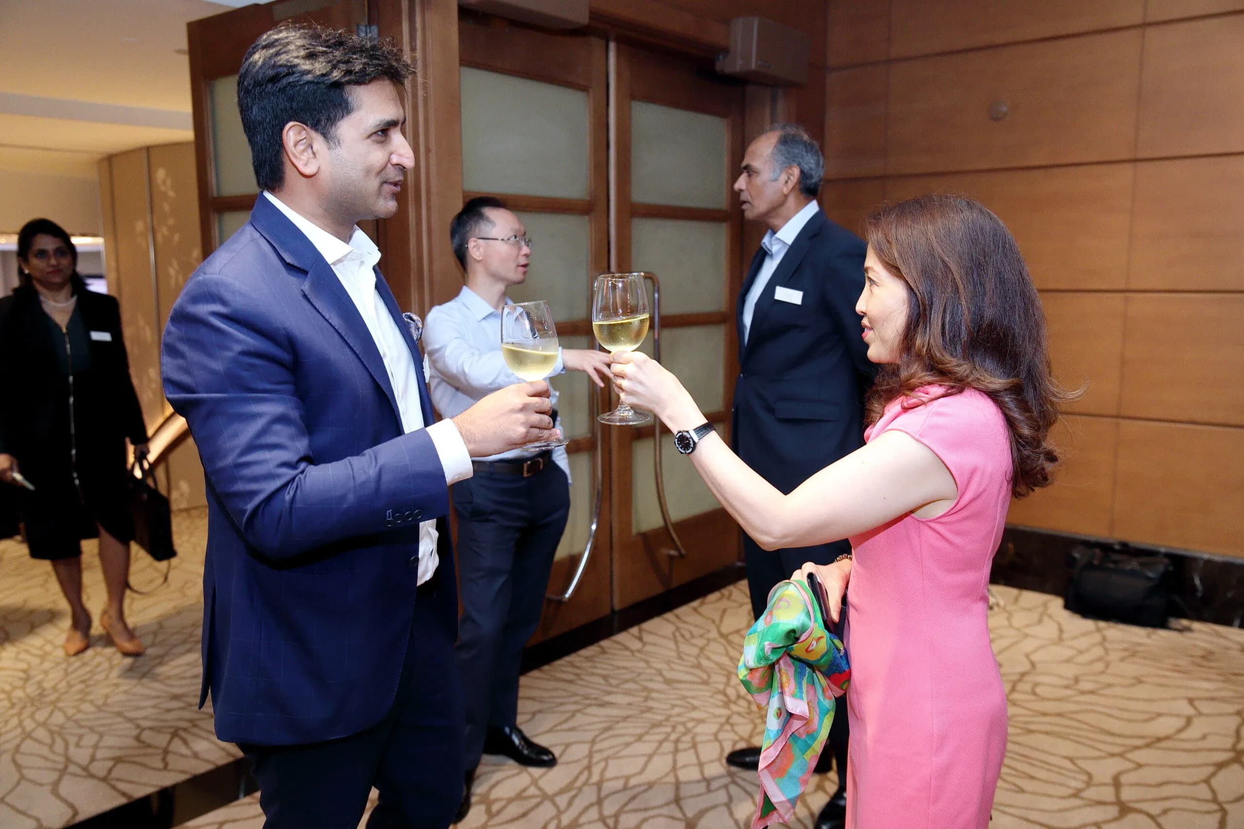 Conference speaker at podium 18