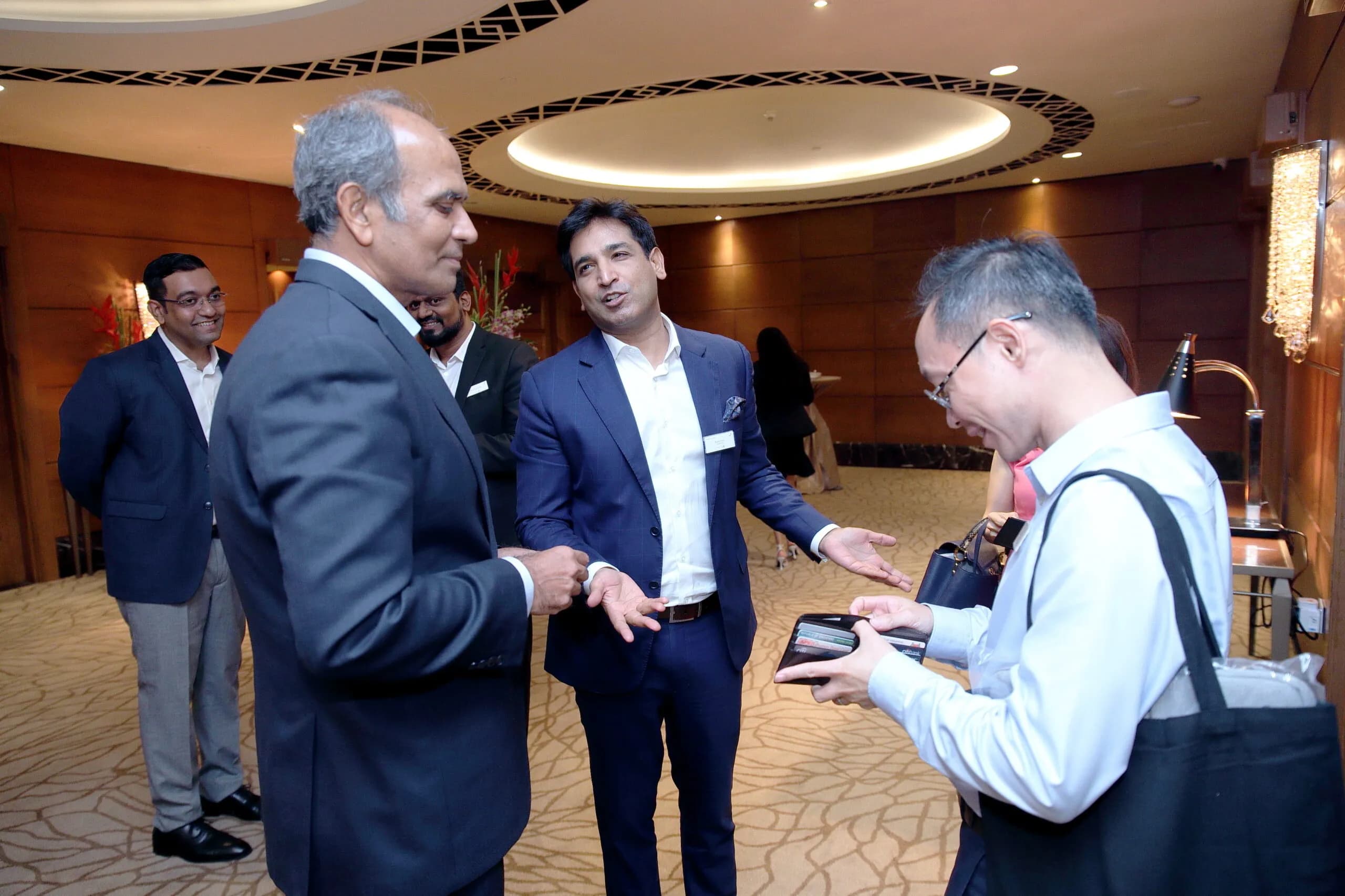 Conference speaker at podium 19