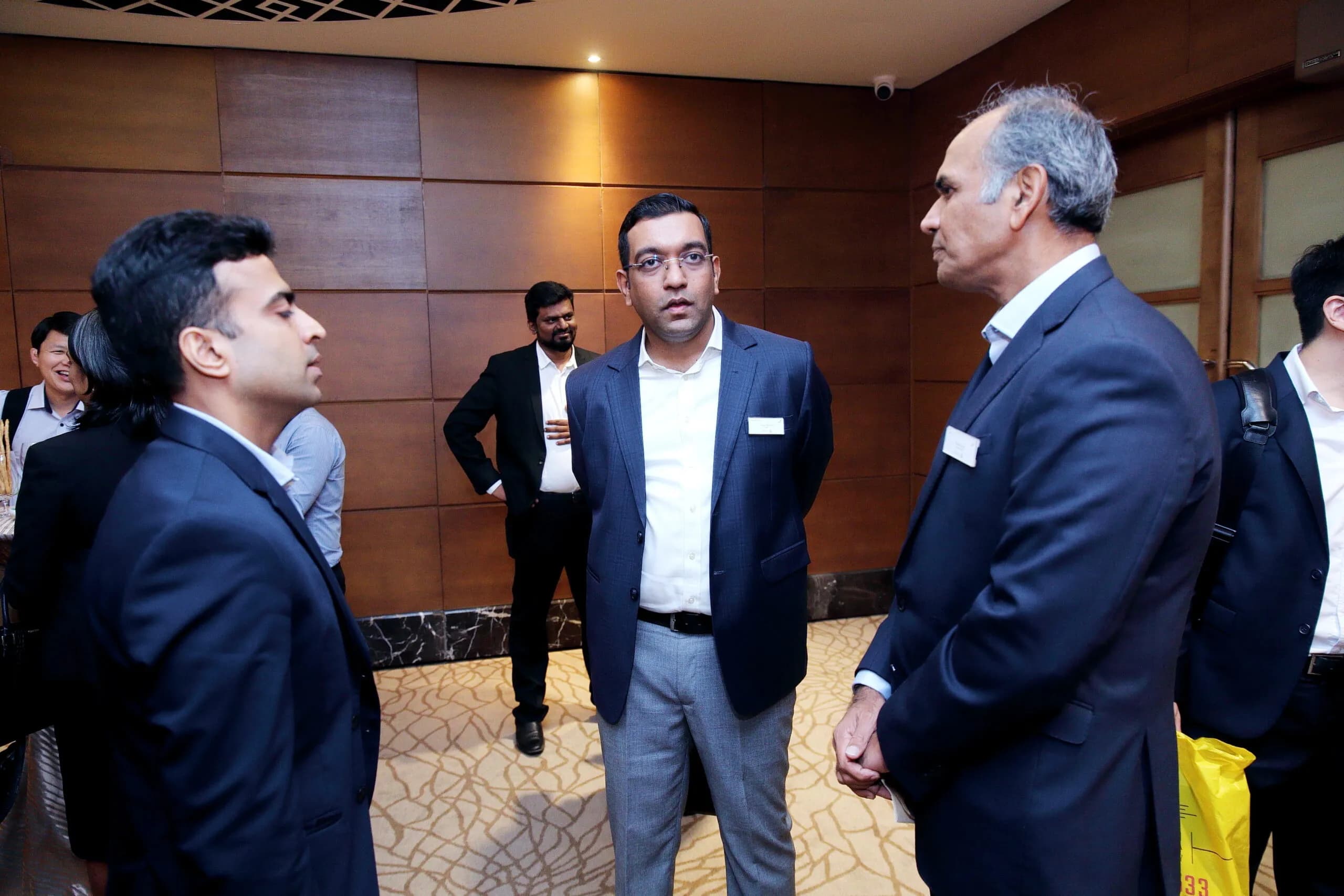 Conference speaker at podium 2