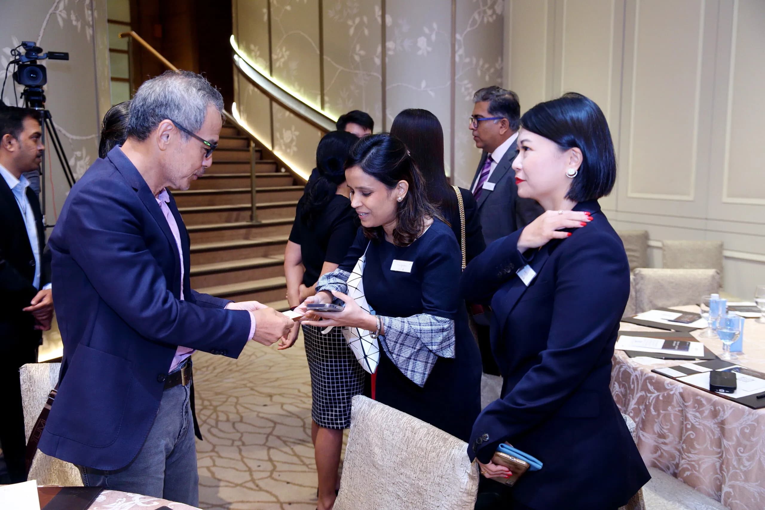 Conference speaker at podium 34