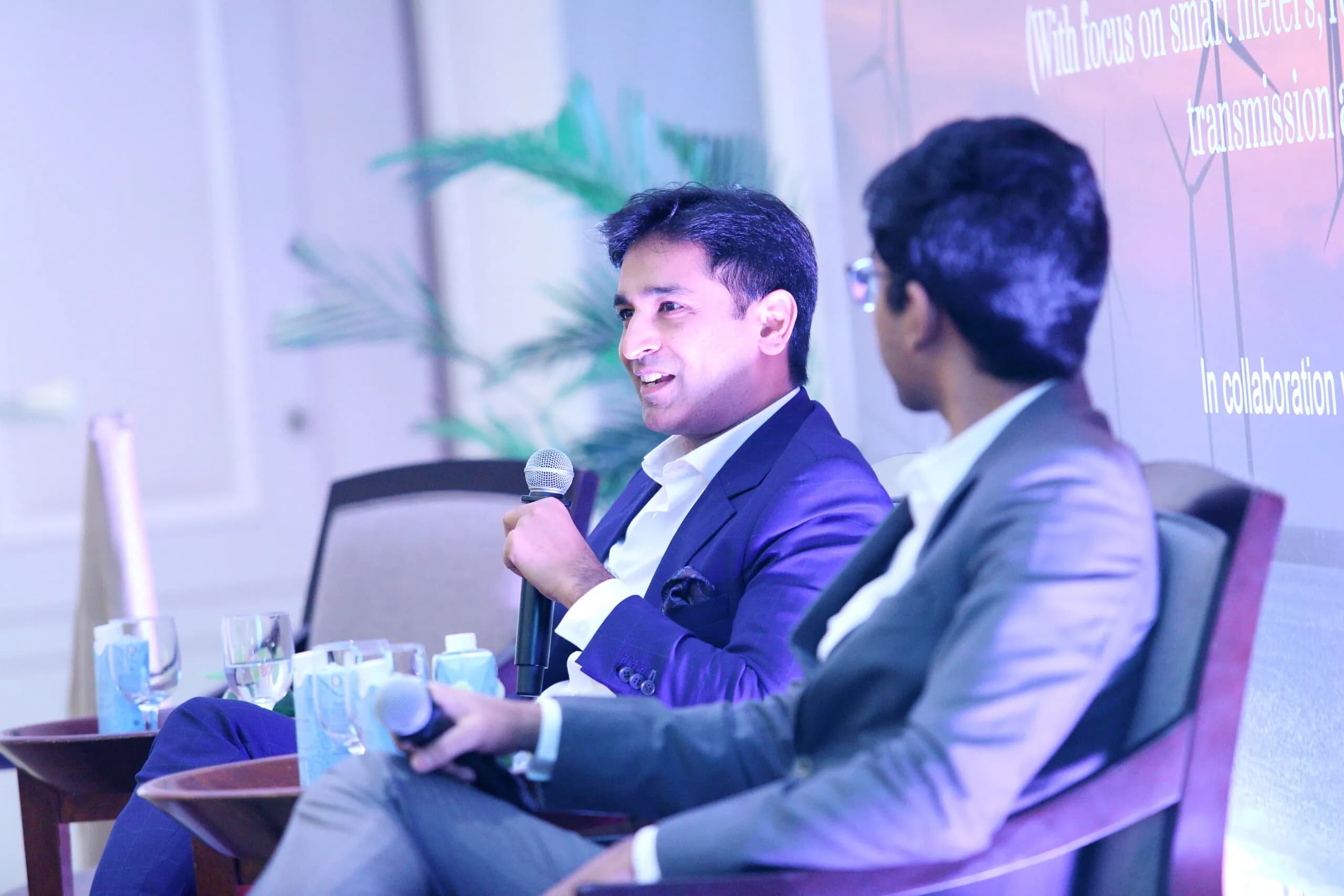 Conference speaker at podium 44