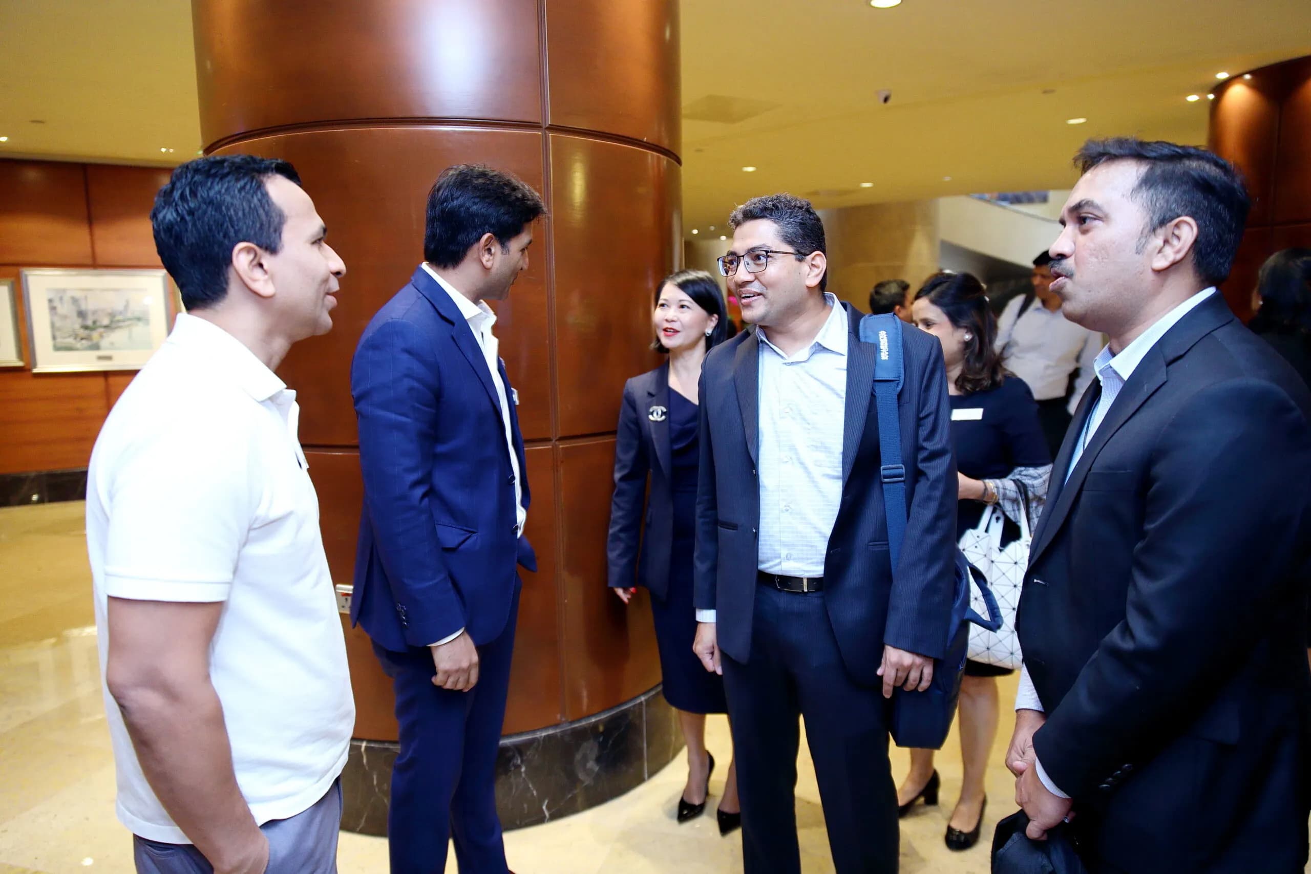 Conference speaker at podium 45