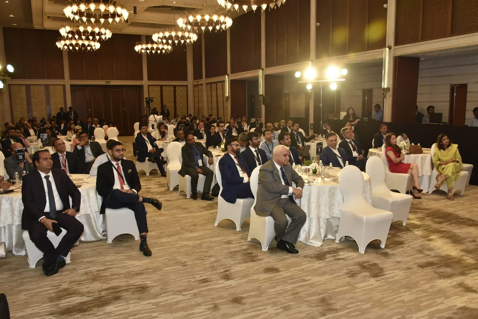 Conference speaker at podium 32