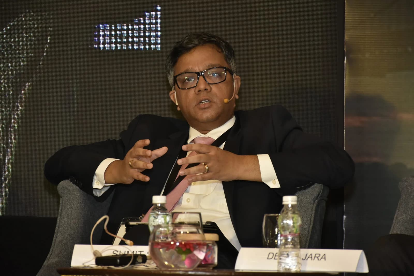 Conference speaker at podium 41