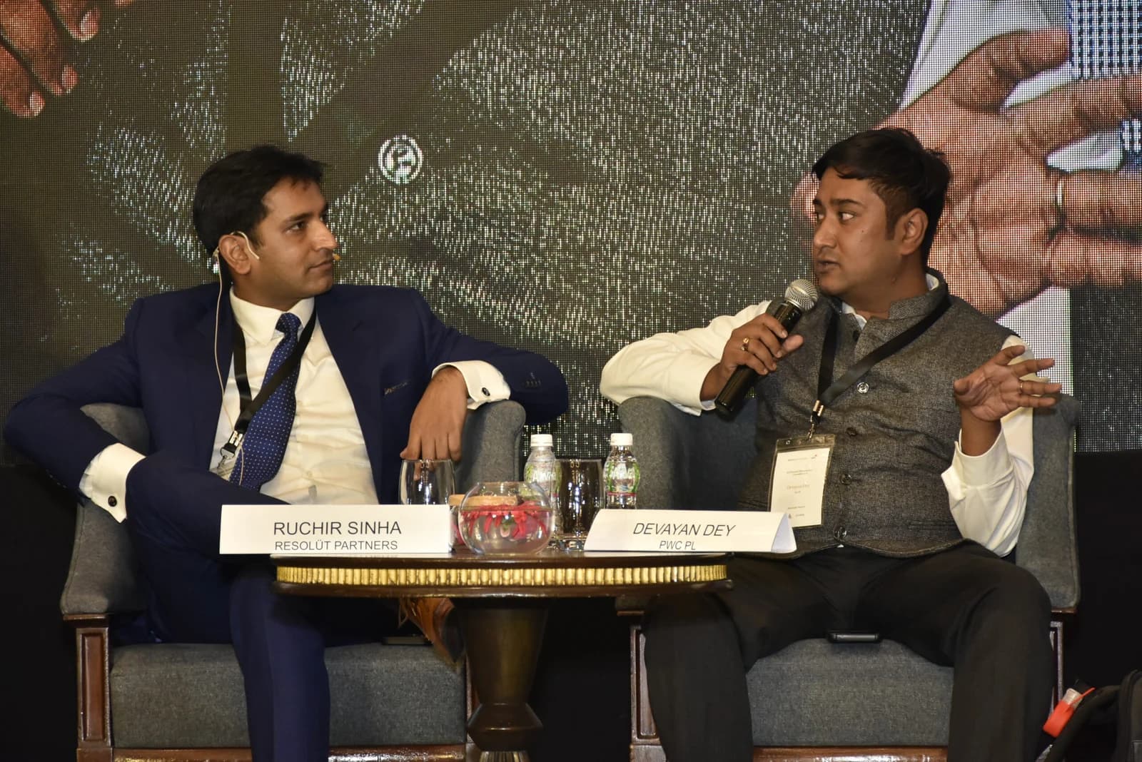 Conference speaker at podium 46