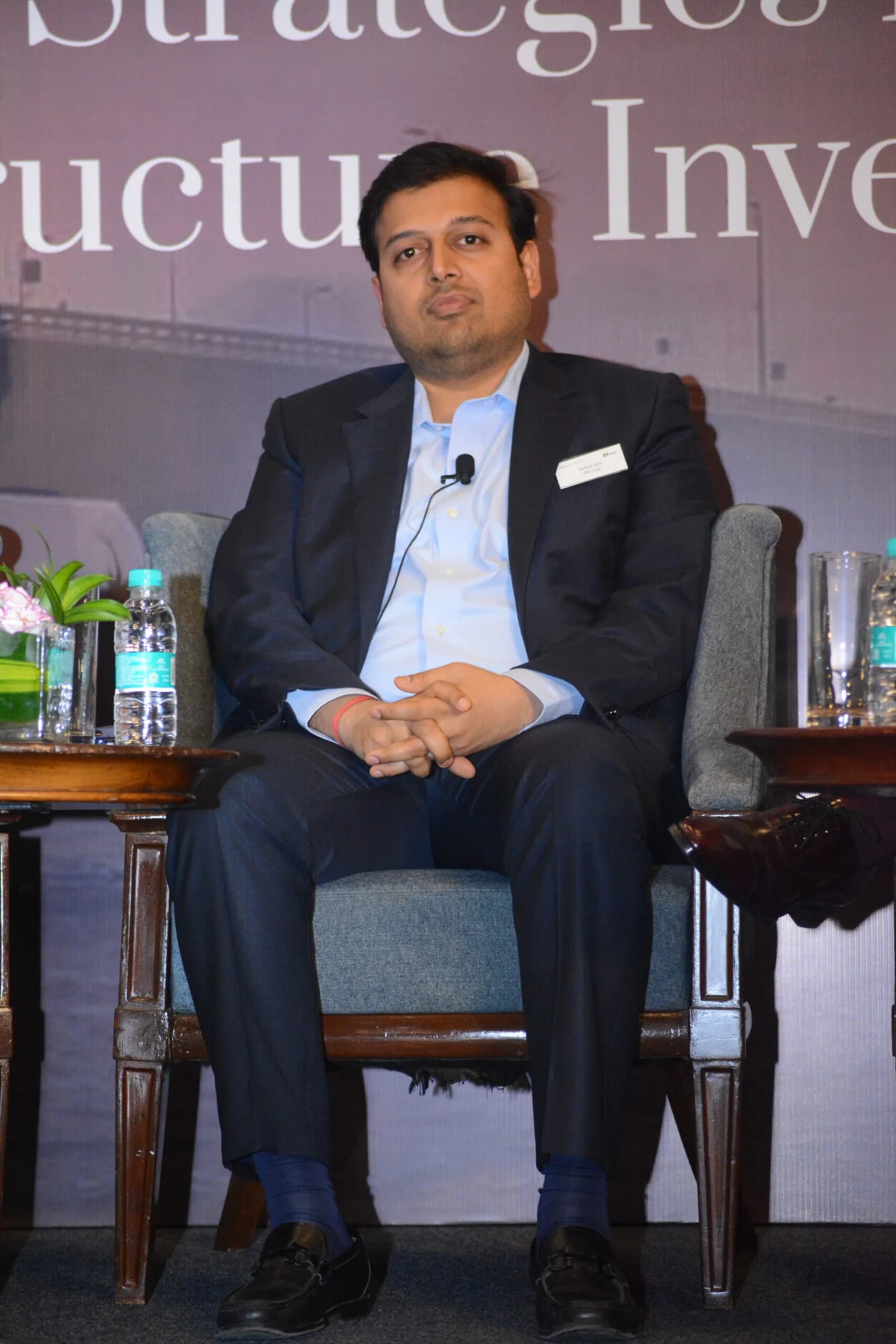 Conference speaker at podium 15