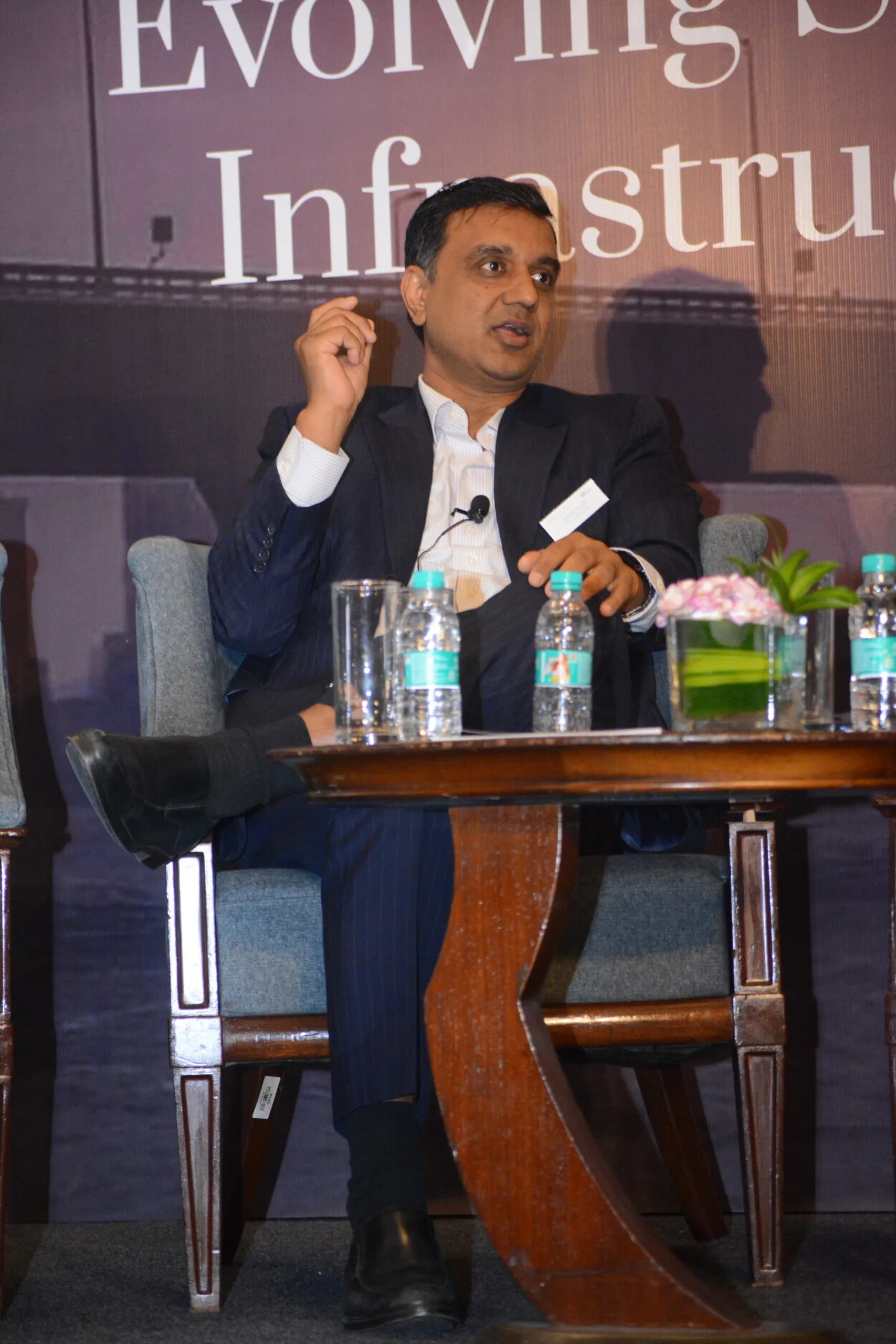 Conference speaker at podium 17