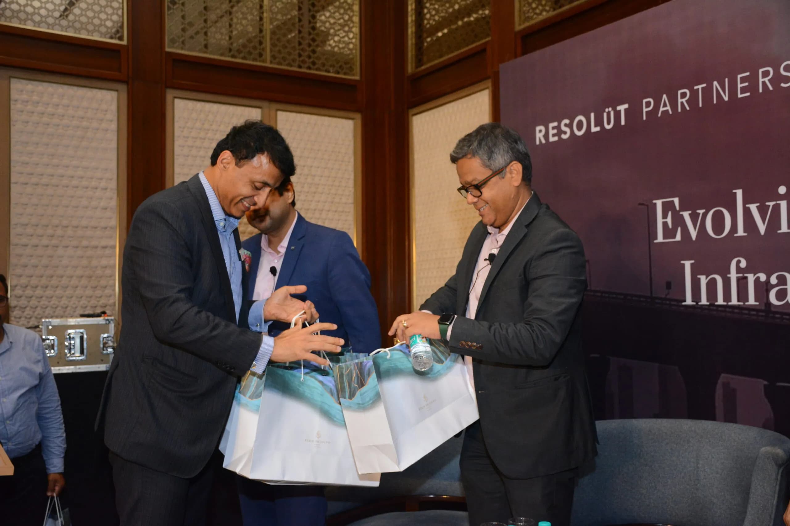 Conference speaker at podium 18