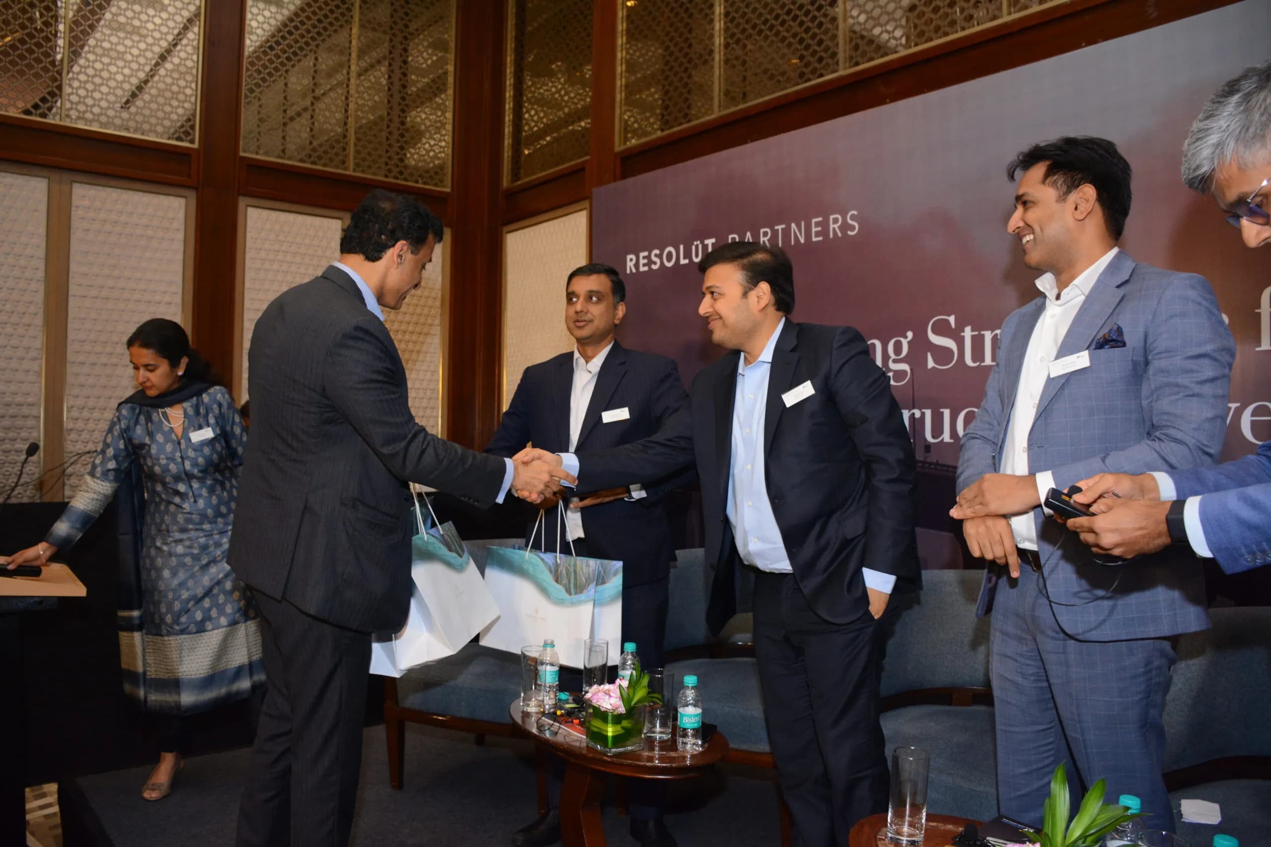 Conference speaker at podium 19