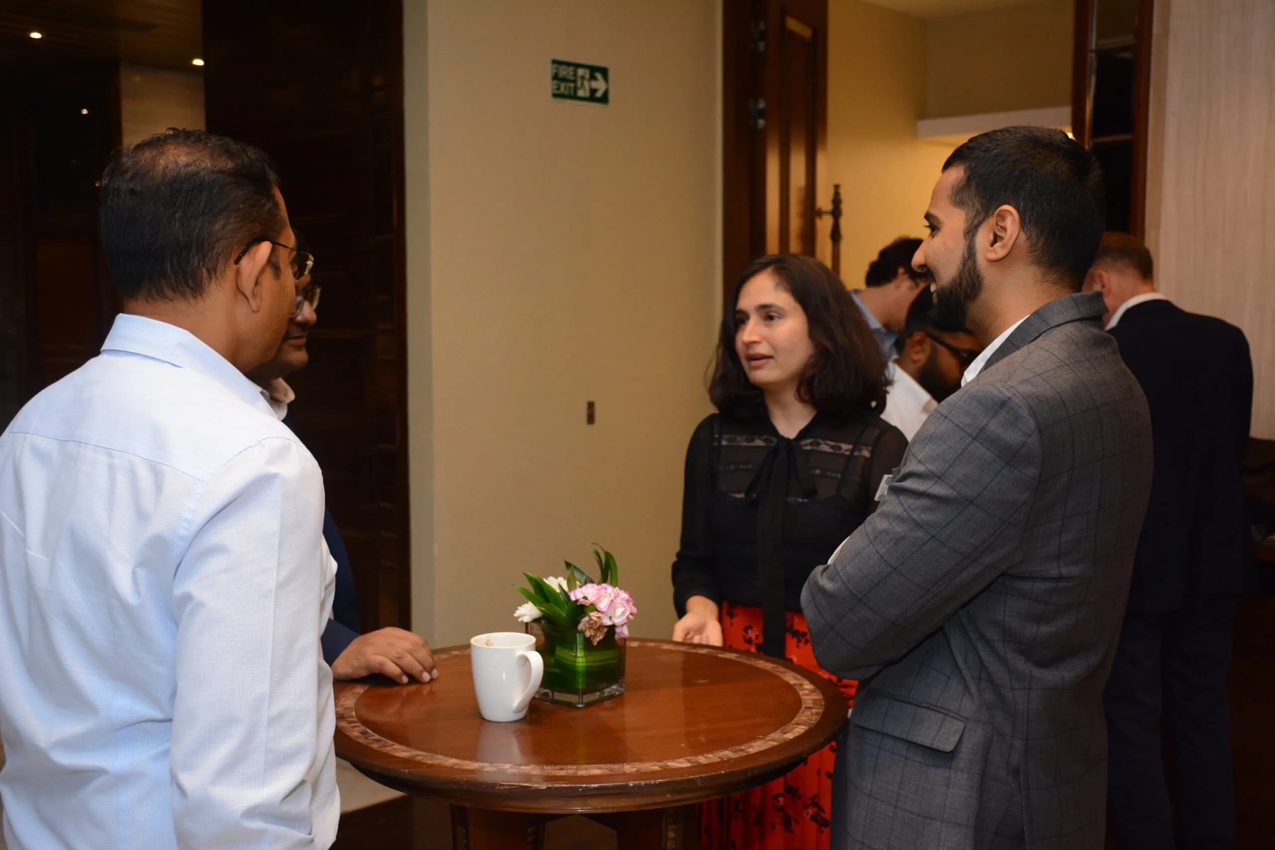 Conference speaker at podium 23