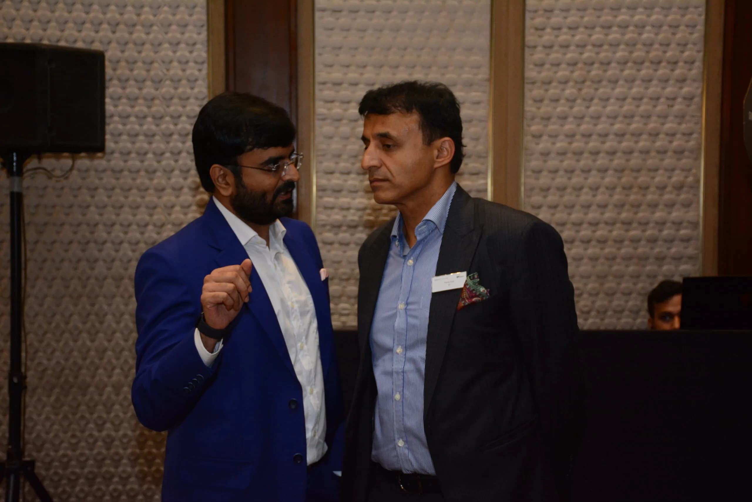 Conference speaker at podium 32