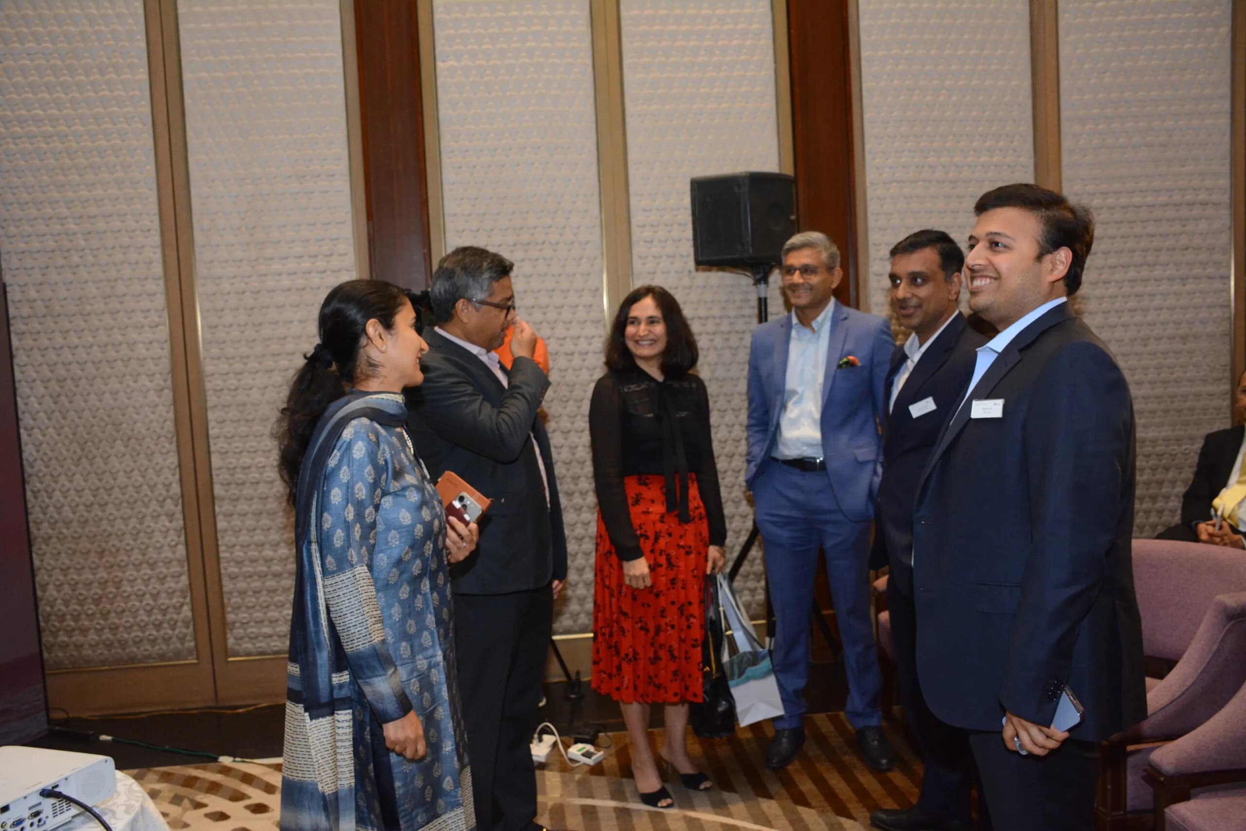 Conference speaker at podium 33