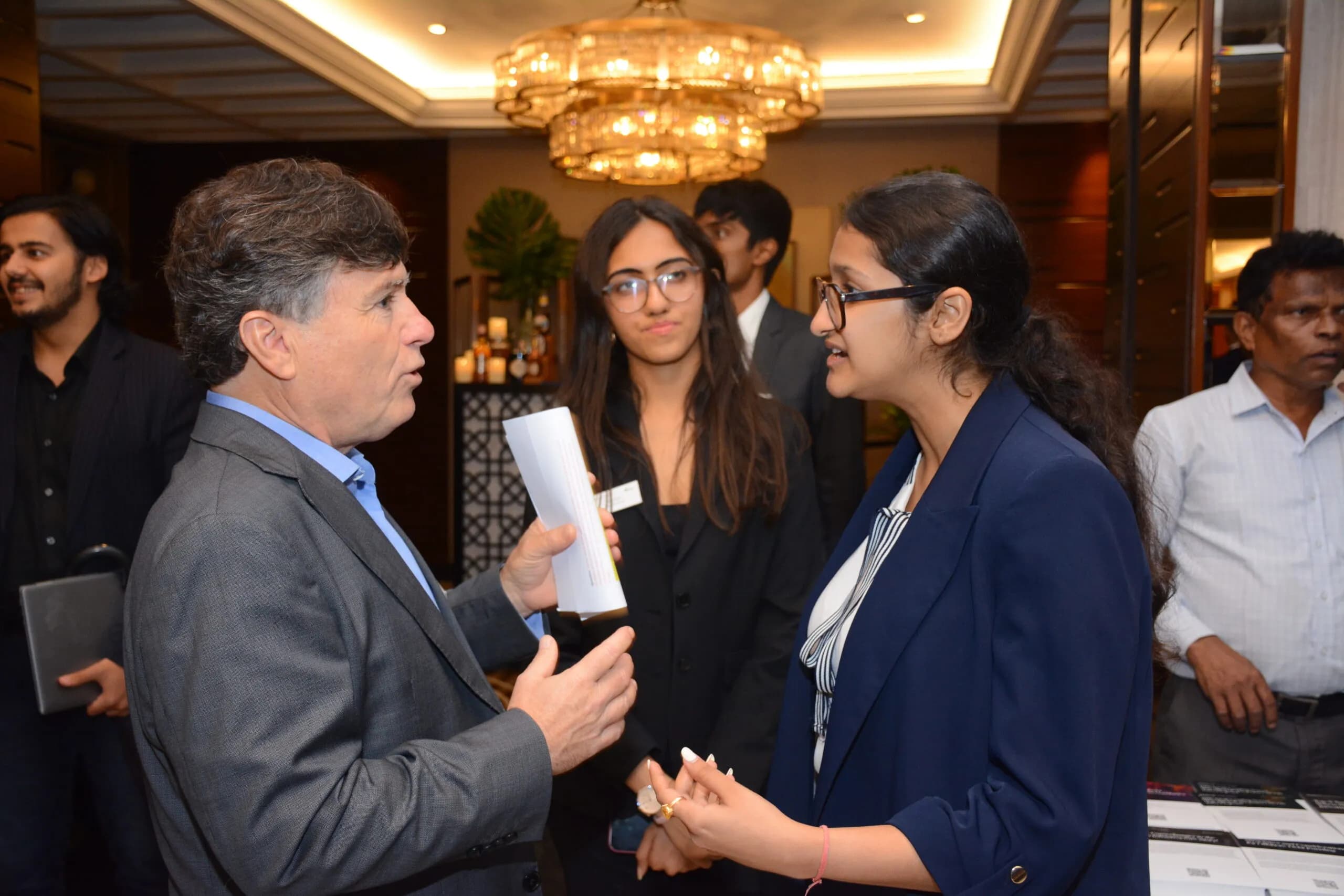 Conference speaker at podium 39