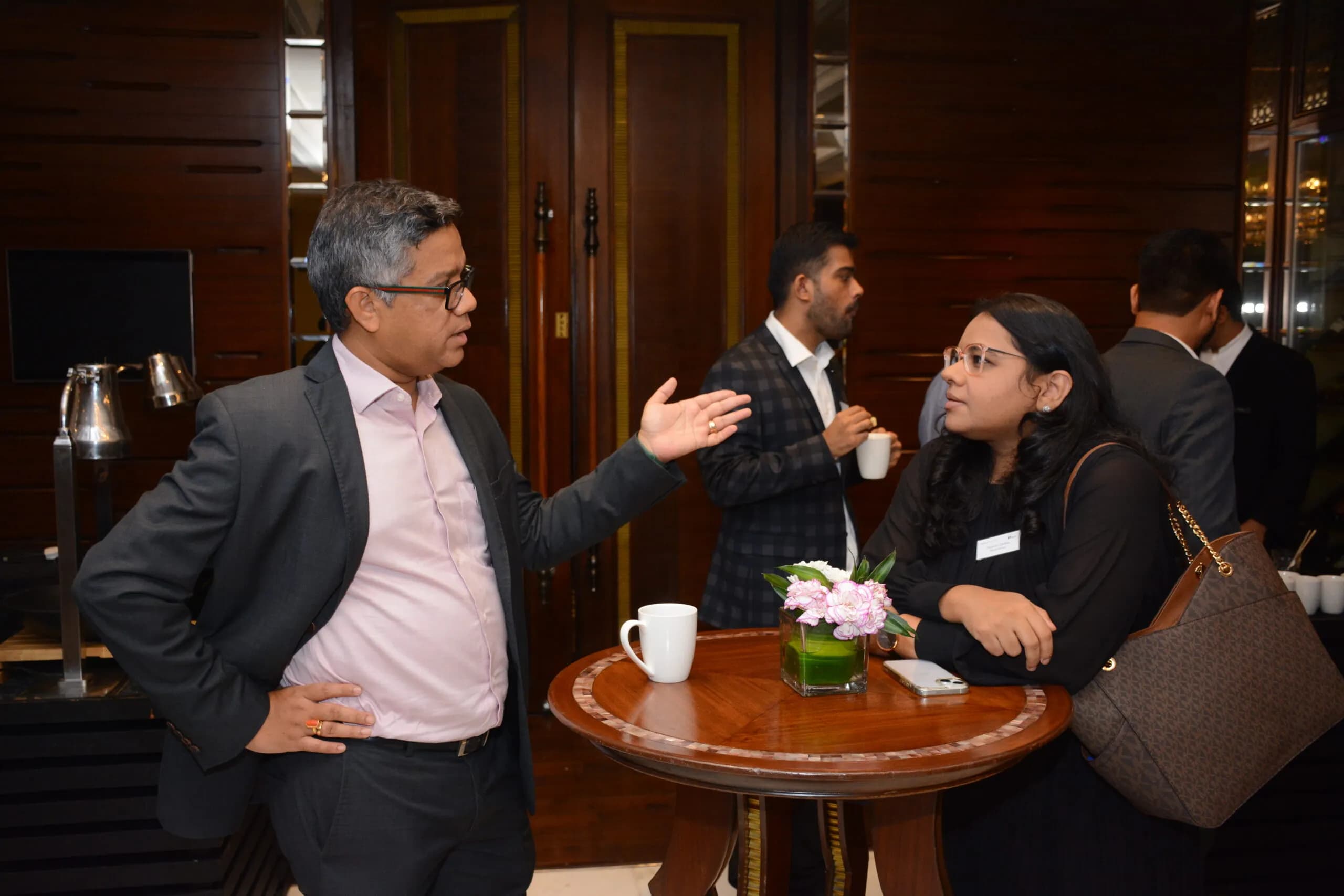 Conference speaker at podium 41