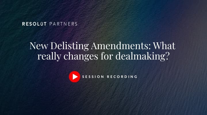 New Delisting Amendments: What really changes for dealmaking?