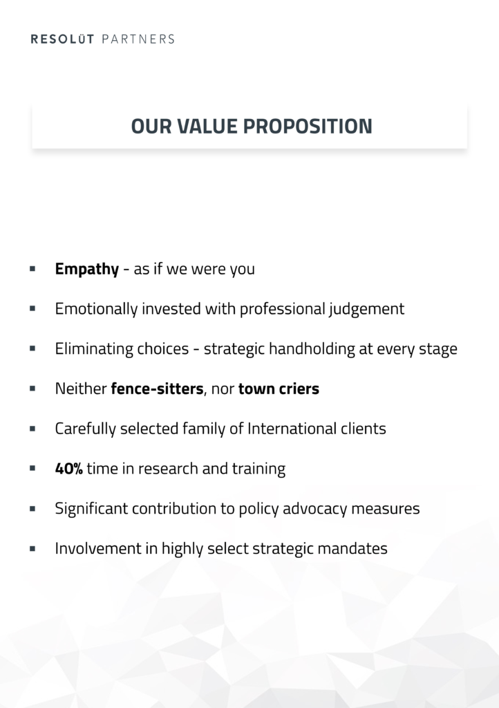 Value propositions